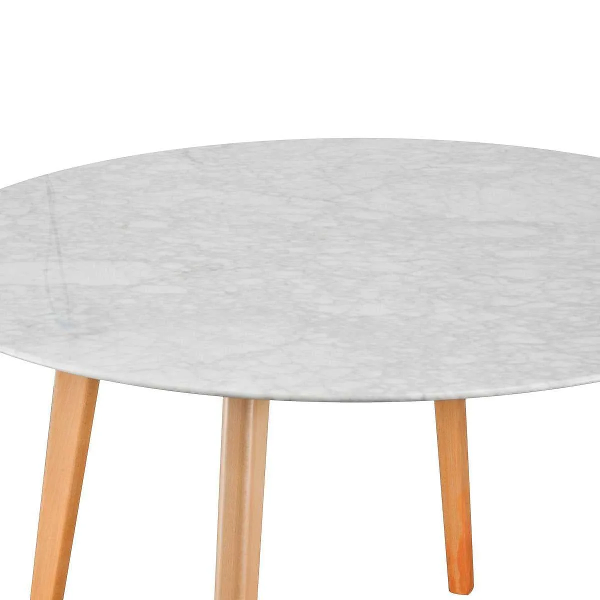 120cm Marble Dining Table - Natural Base