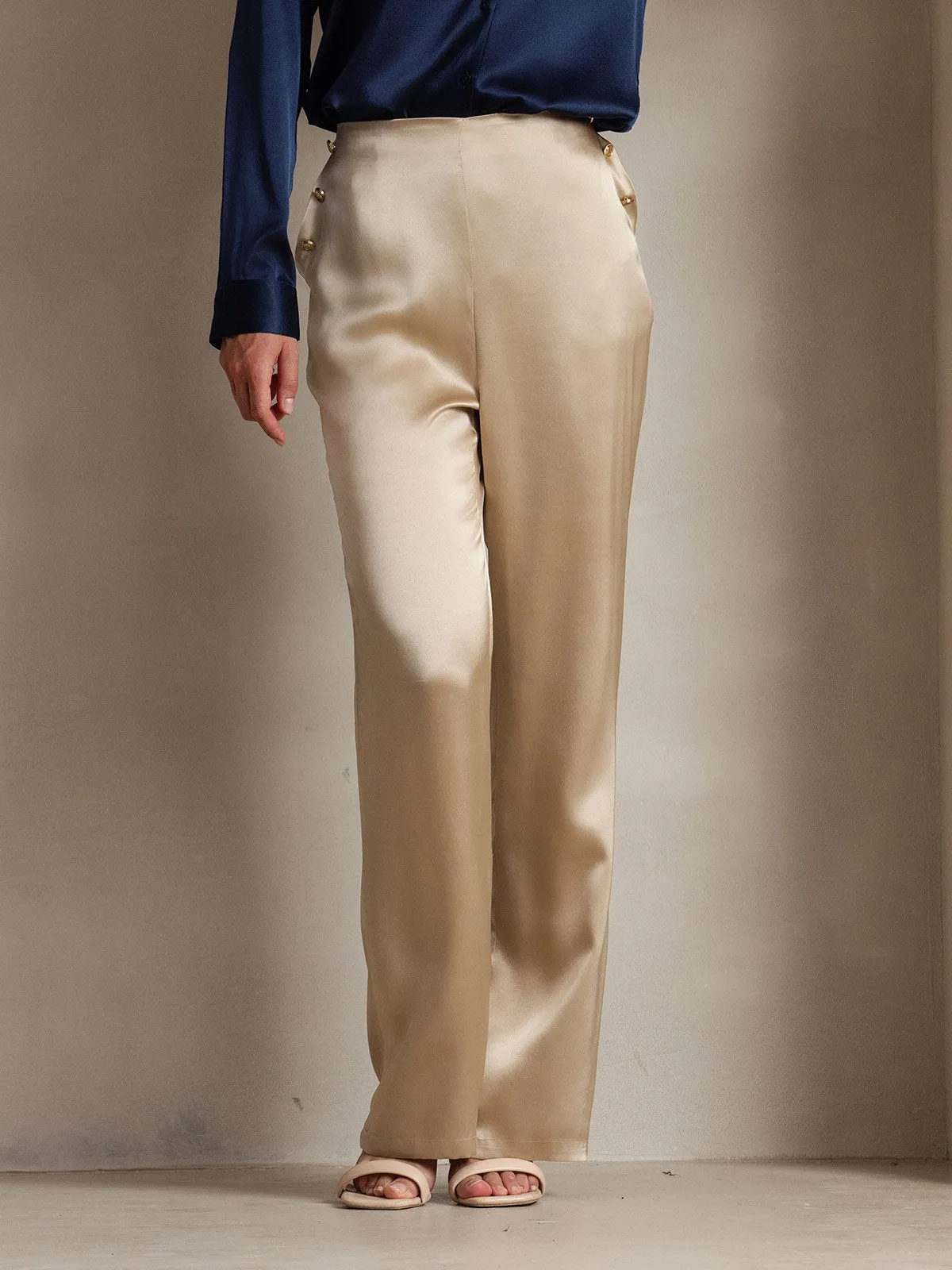 19Momme Versatile Classic Silk Suit Pants