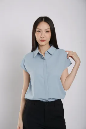 Aella Button Down Shirt in Dust Blue