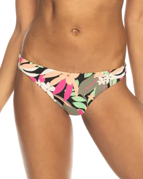 Beach Classics Cheeky Bikini Bottoms in Anthracite Palm