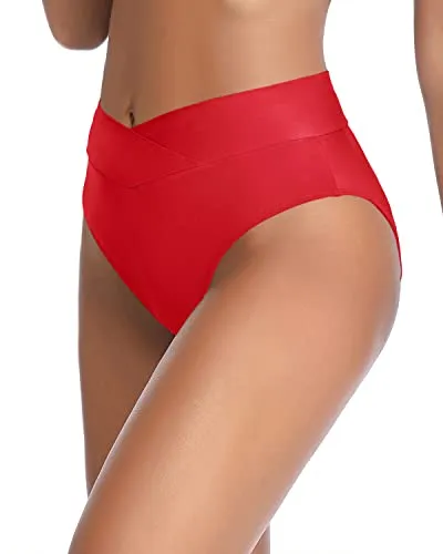 Best Choice To Match With Cute Bikini Tops High Cut Tankini Brief-Red