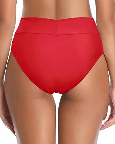 Best Choice To Match With Cute Bikini Tops High Cut Tankini Brief-Red