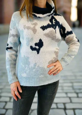 BLUE RECKON NECK SWEATER