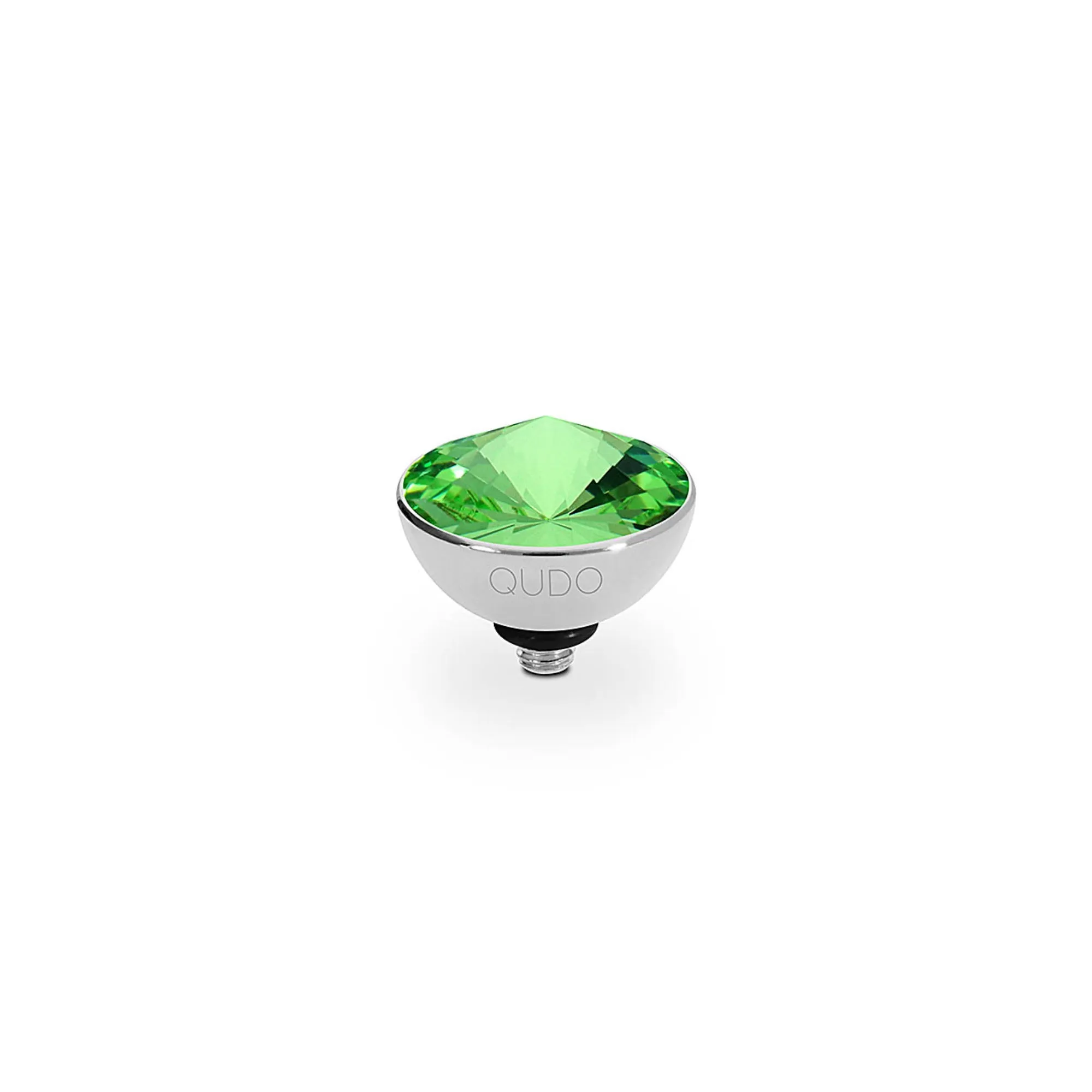 Bottone Silver and Peridot Crystal Ring Gem Top, 11.5mm