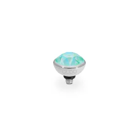 Bottone Silver and Silky Sage Delite Crystal Ring Gem Top, 10mm