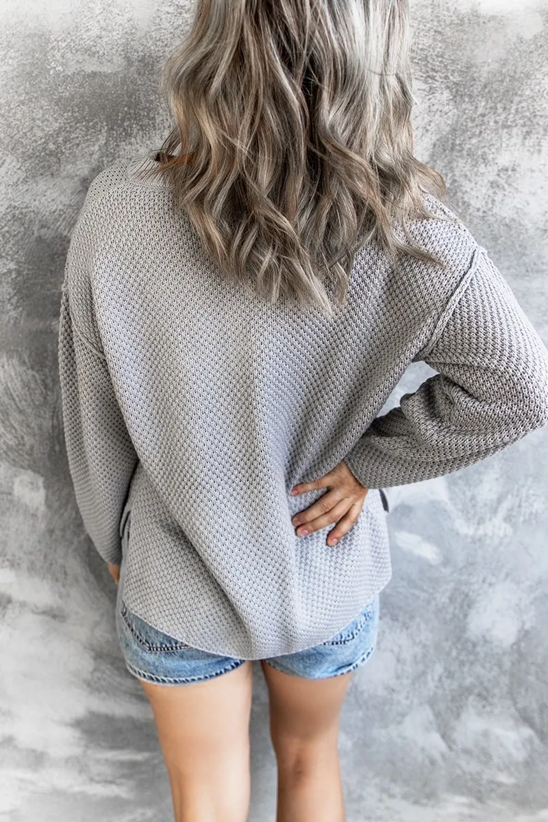 Buttons Down Comfy Cozy Sweater