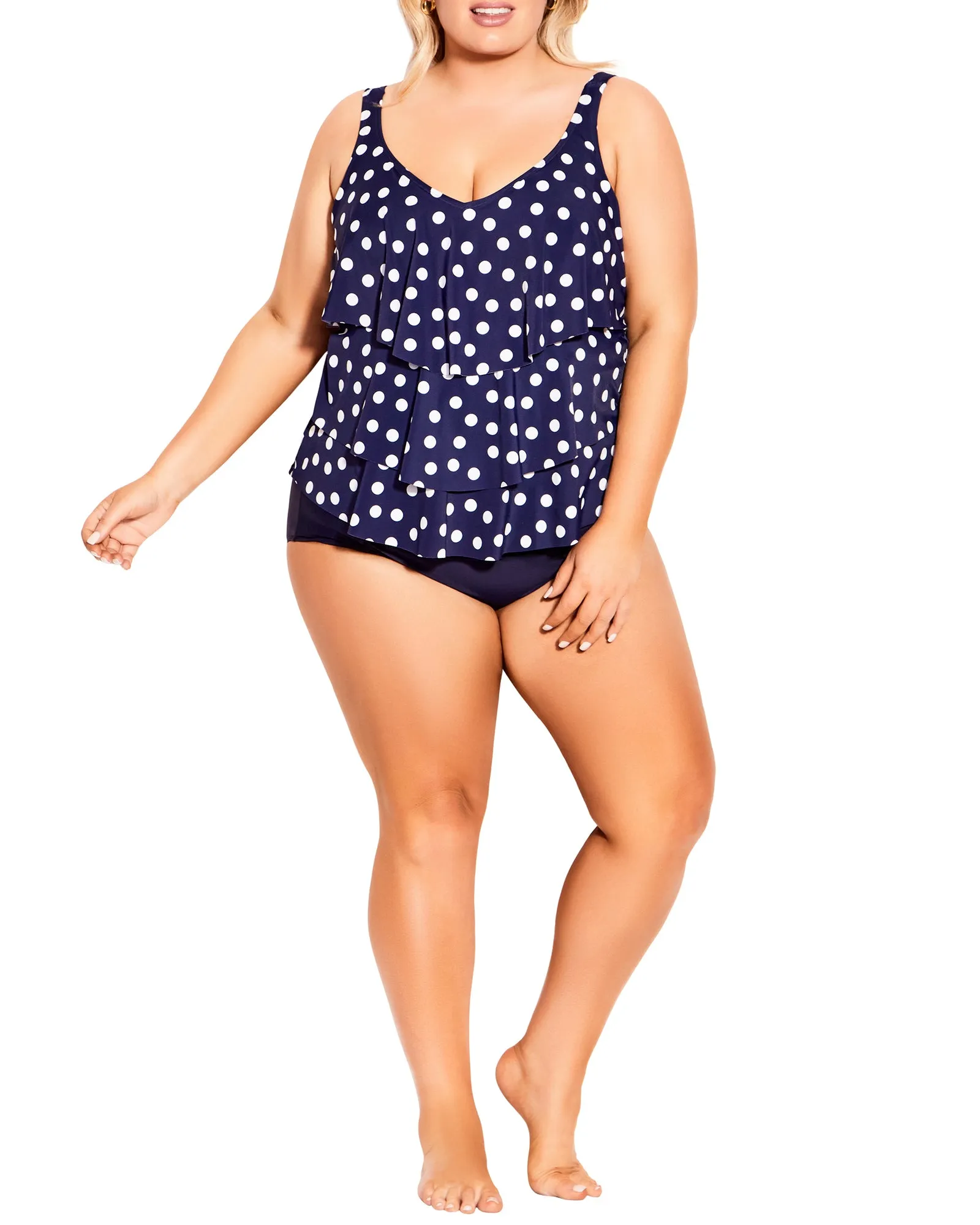 Citra Tankini Top | Navy / White