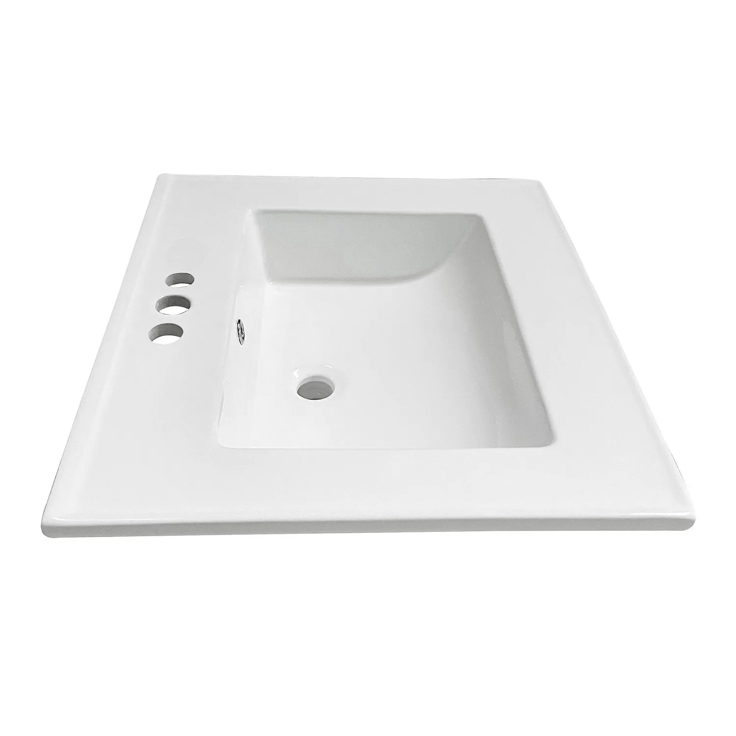 Continental LBT25227W34 25-Inch Ceramic Vanity Sink Top, White