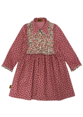 Dark Pink Flower Print Dress