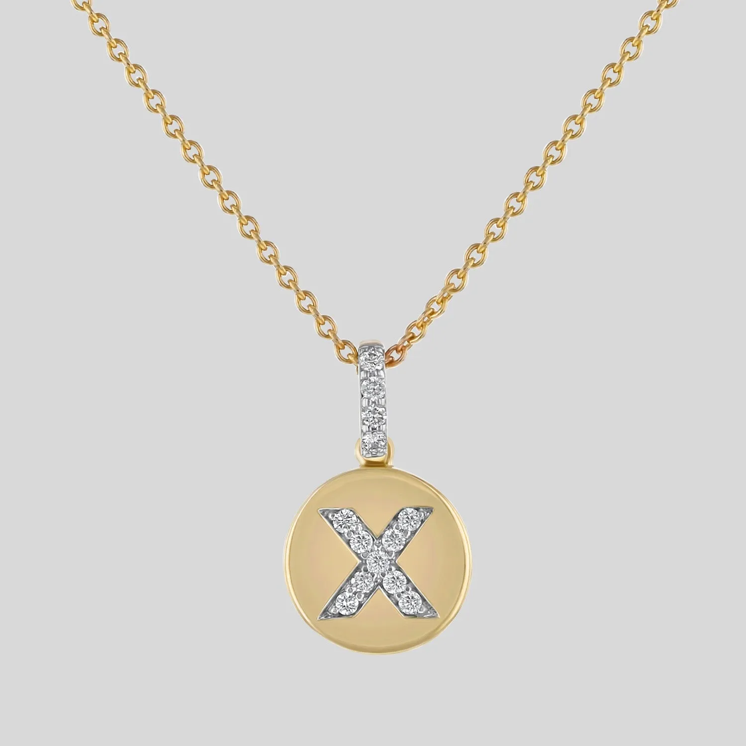 Diamond Initial Pendant Necklace