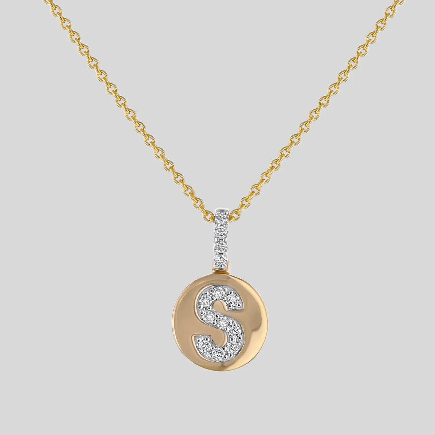 Diamond Initial Pendant Necklace