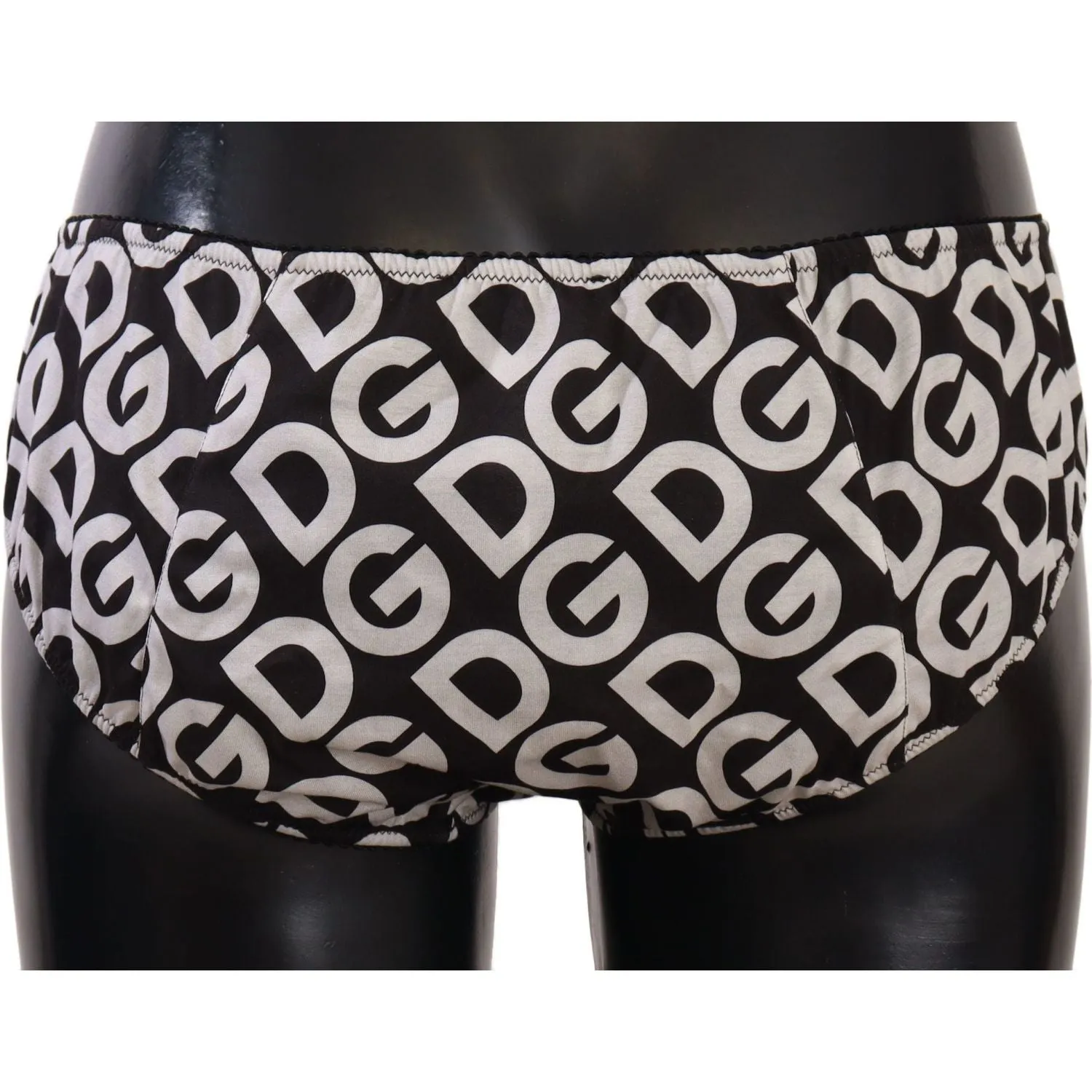 Dolce & Gabbana Chic Black & White DG Logo Print Bottoms