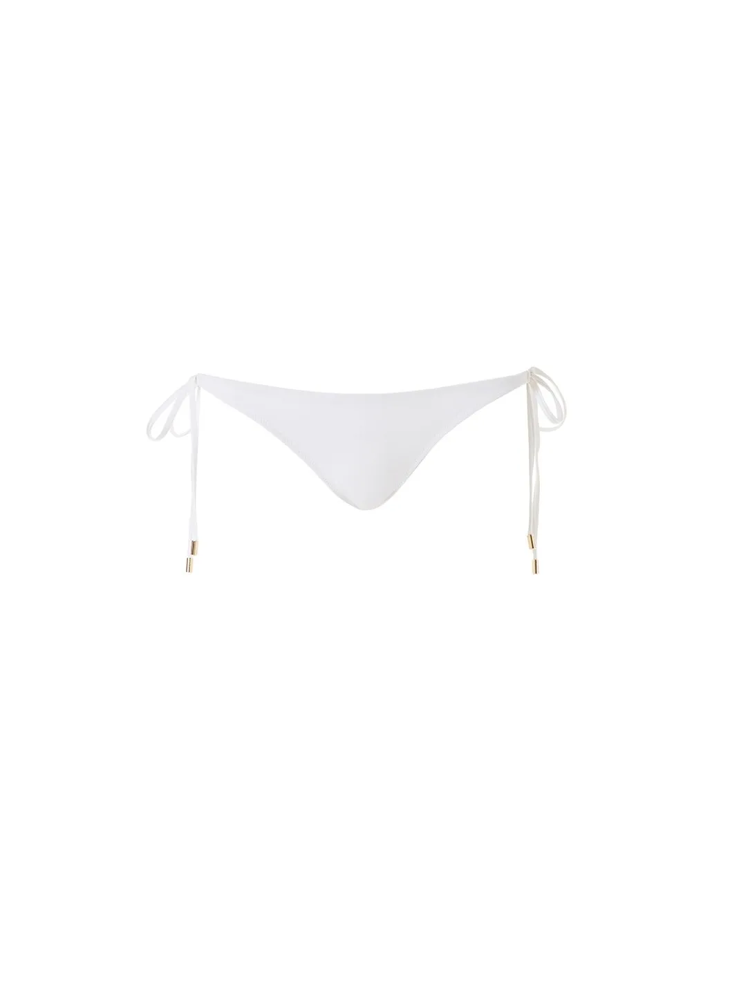 Exclusive Cancun White Classic Tie Side Bikini Bottom