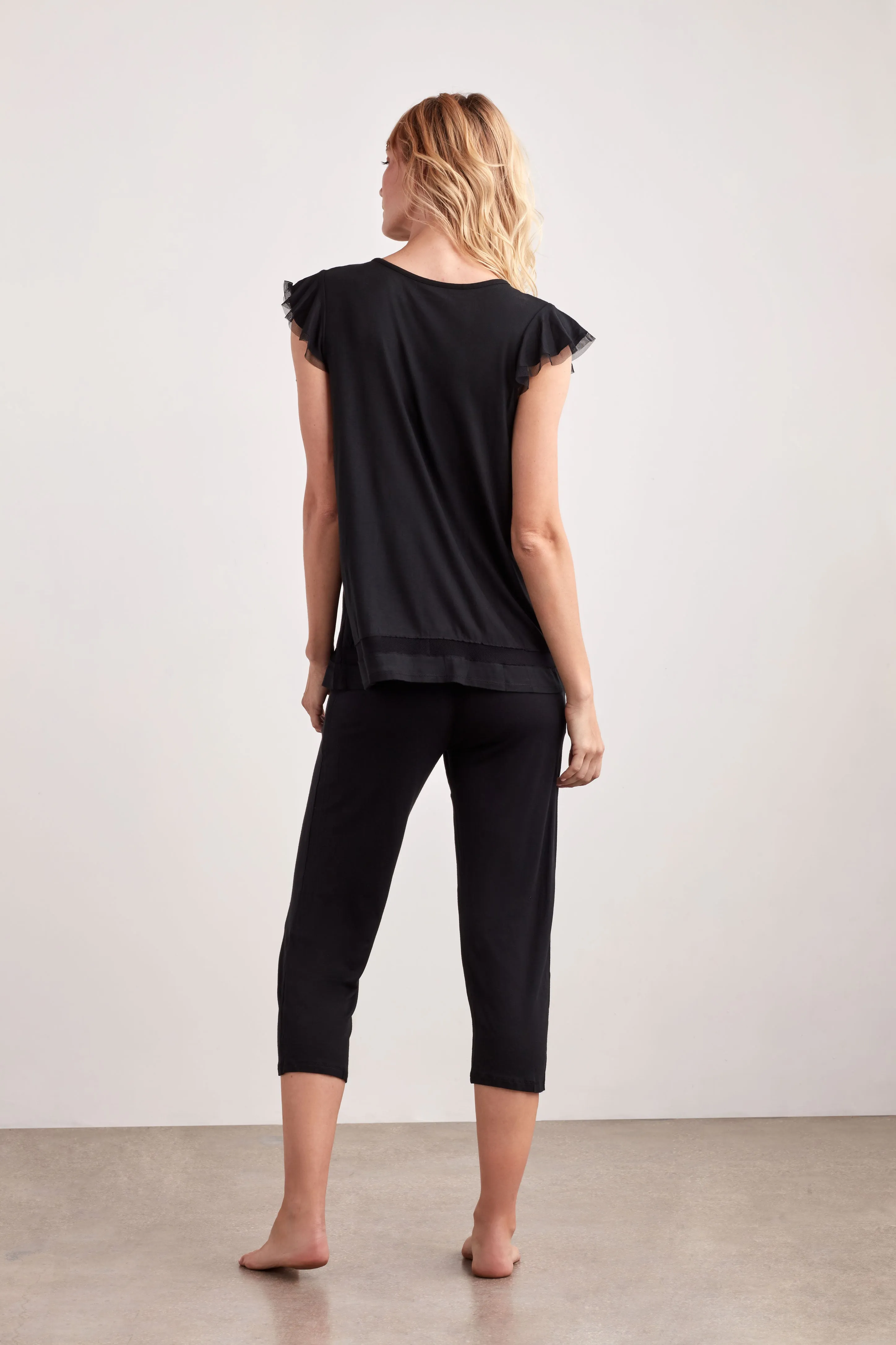 FLUTTER SLEEVE SLEEP TOP