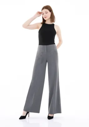 Grey Wide-Leg Pants for a Sleek and Stylish Look