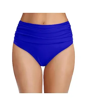 High Waisted Bikini Bottom Ruched Swim Bottoms