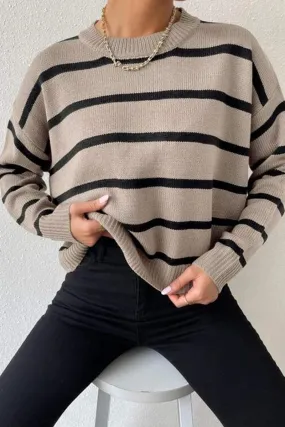 HWR1206 Striped Crewneck Sweater