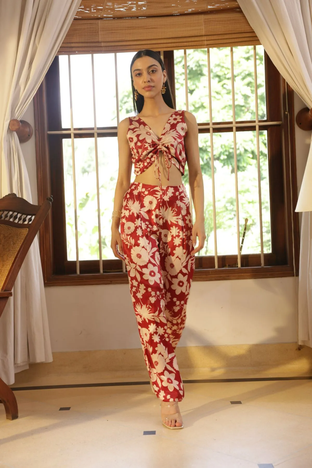 Iris Pants - Oasis Red Print