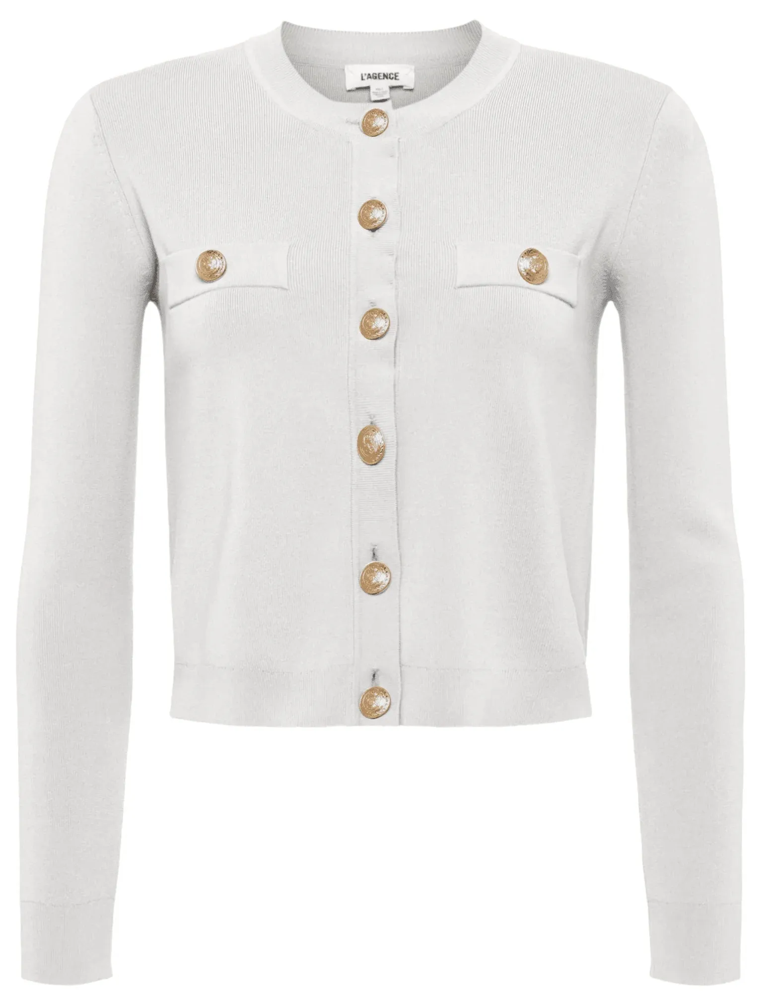 L'AGENCE TOULOUSE CROP CREWNECK CARDIGAN