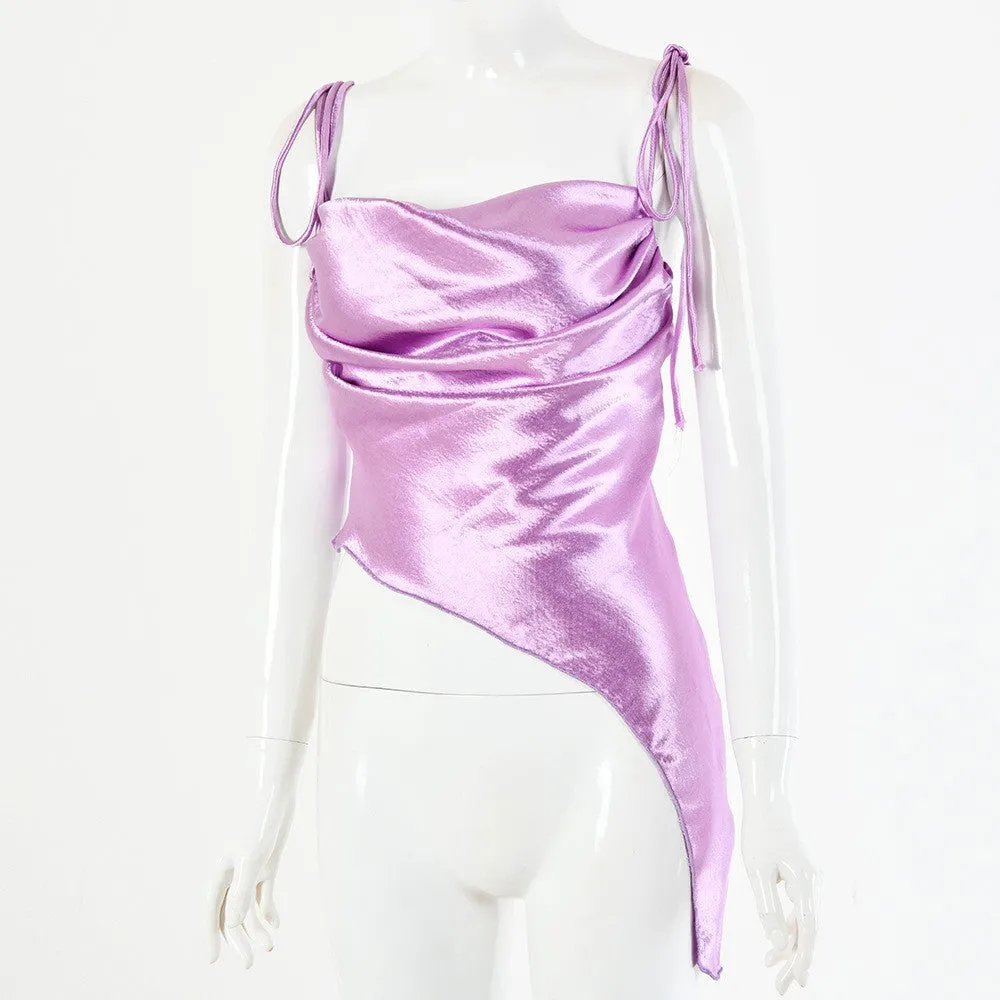 Laila Satin Crop Top