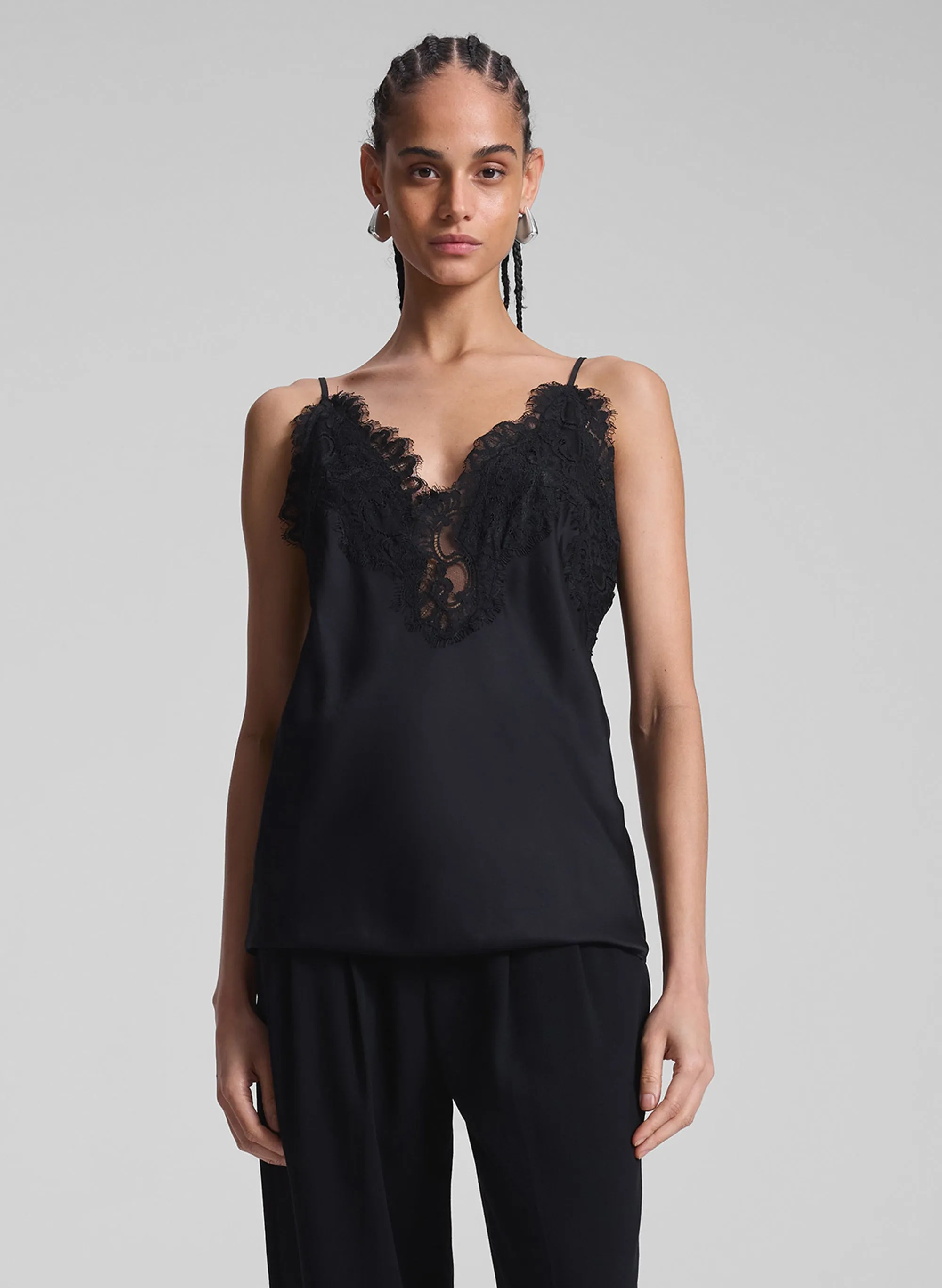 Lennon Satin and Lace Camisole Top