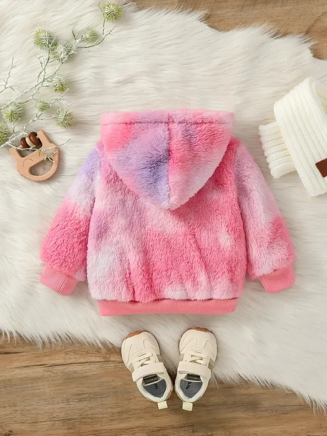 Long Sleeve Colorful Tie-Dye Hooded Jacket