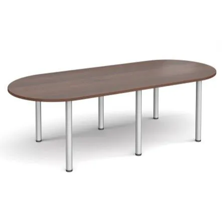 Radial end meeting table with 6 radial legs