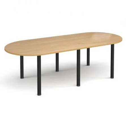 Radial end meeting table with 6 radial legs