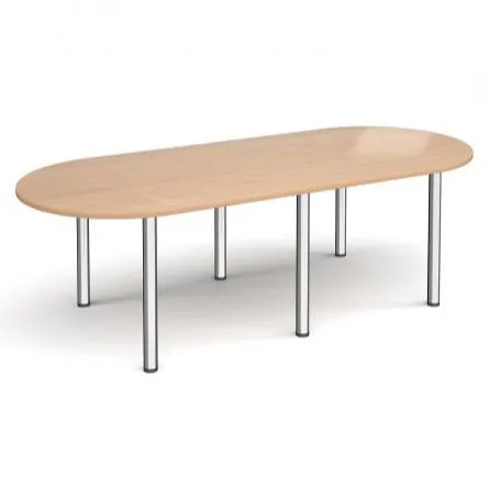 Radial end meeting table with 6 radial legs