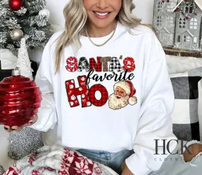 Santa's Favorite Ho Crewneck Sweatshirt