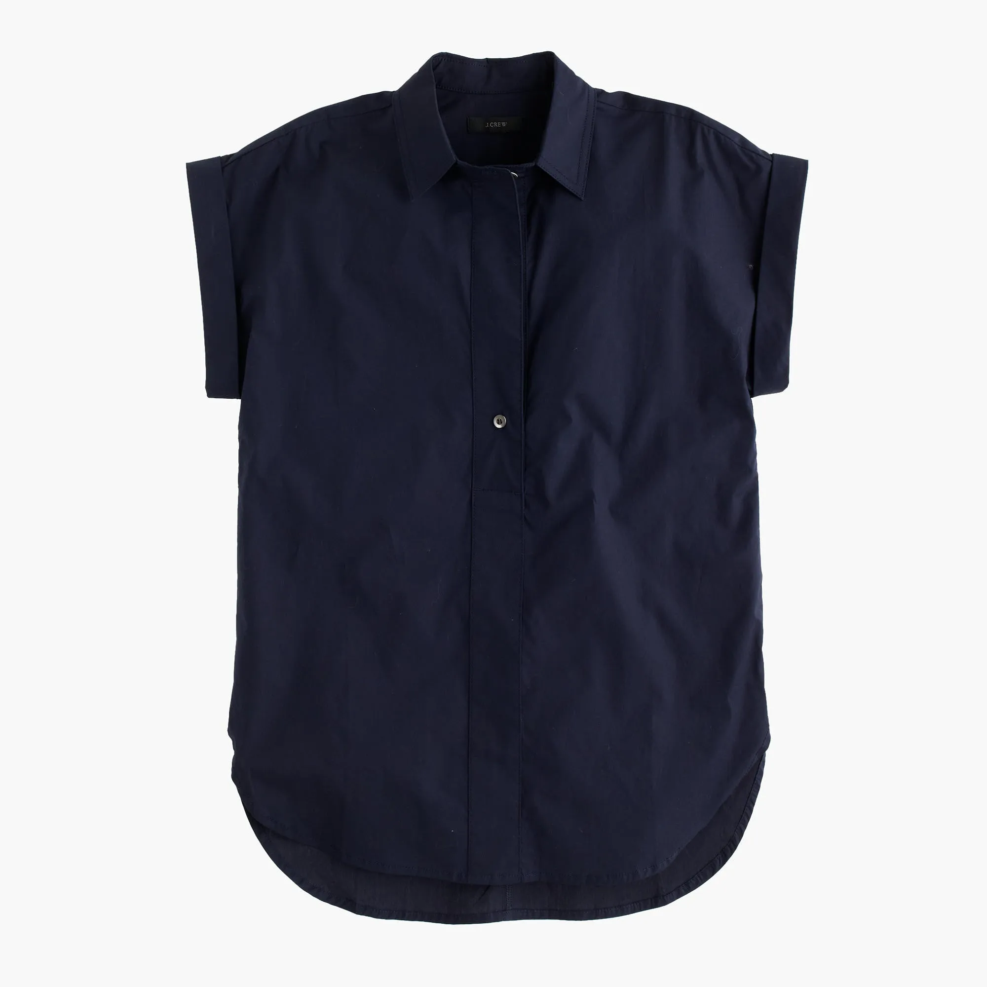 Shot-sleeve popover shirt