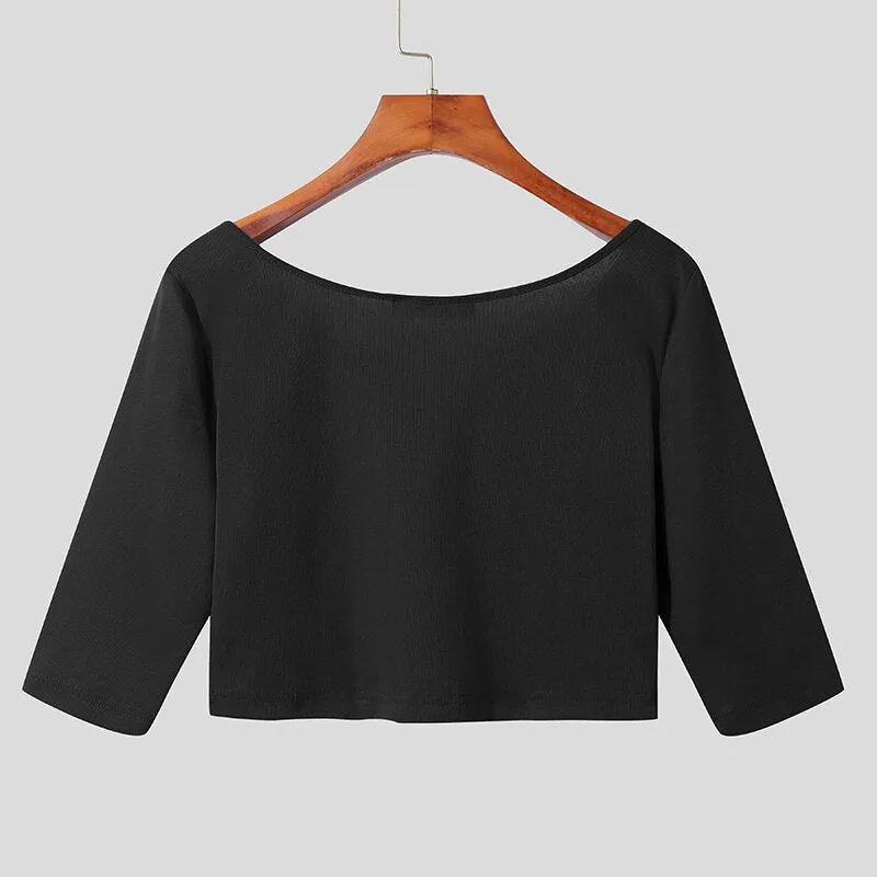 Simple Long Sleeve Crop Top