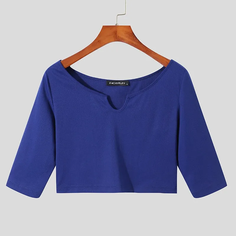 Simple Long Sleeve Crop Top