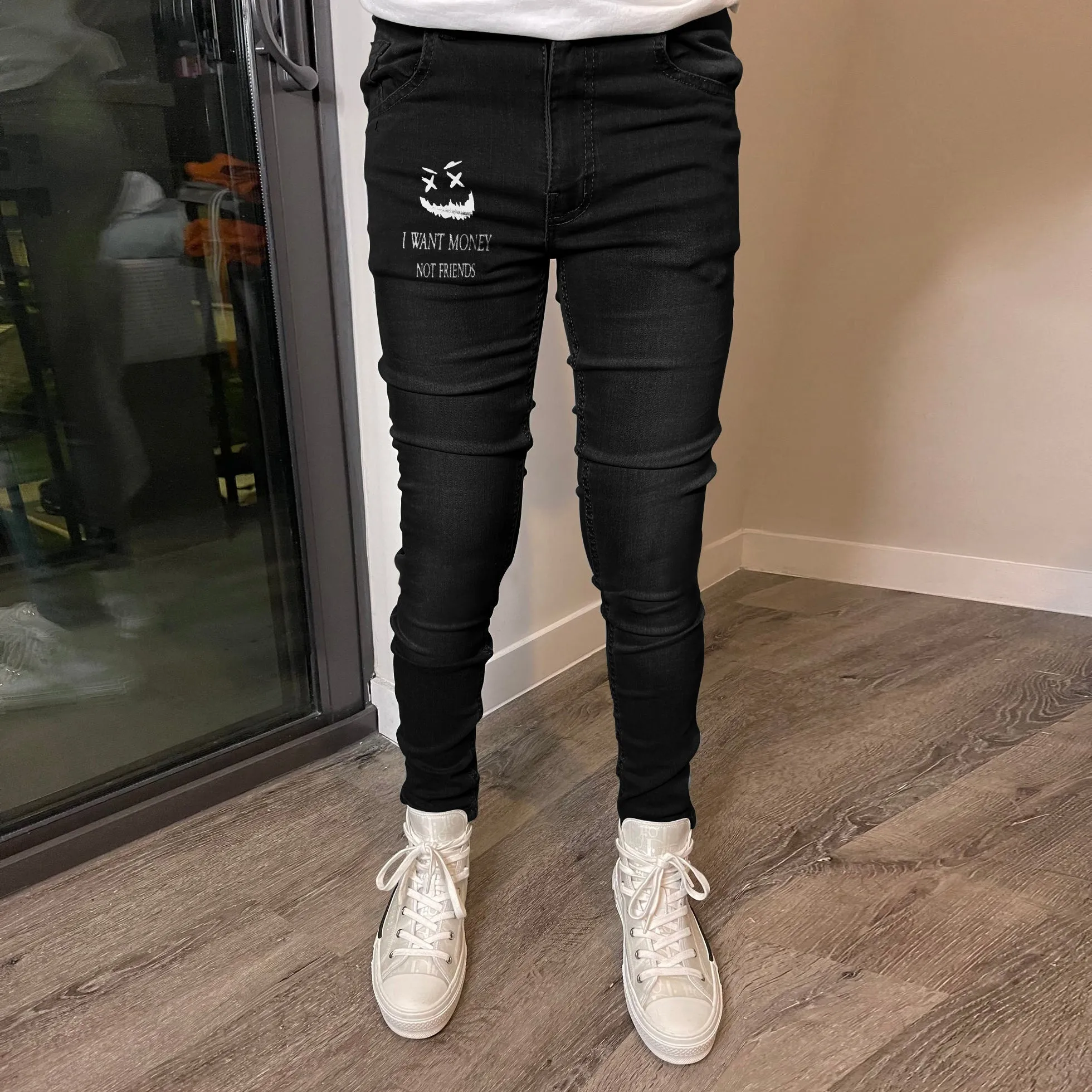 Street Style Slim Trend Versatile Casual Jeans