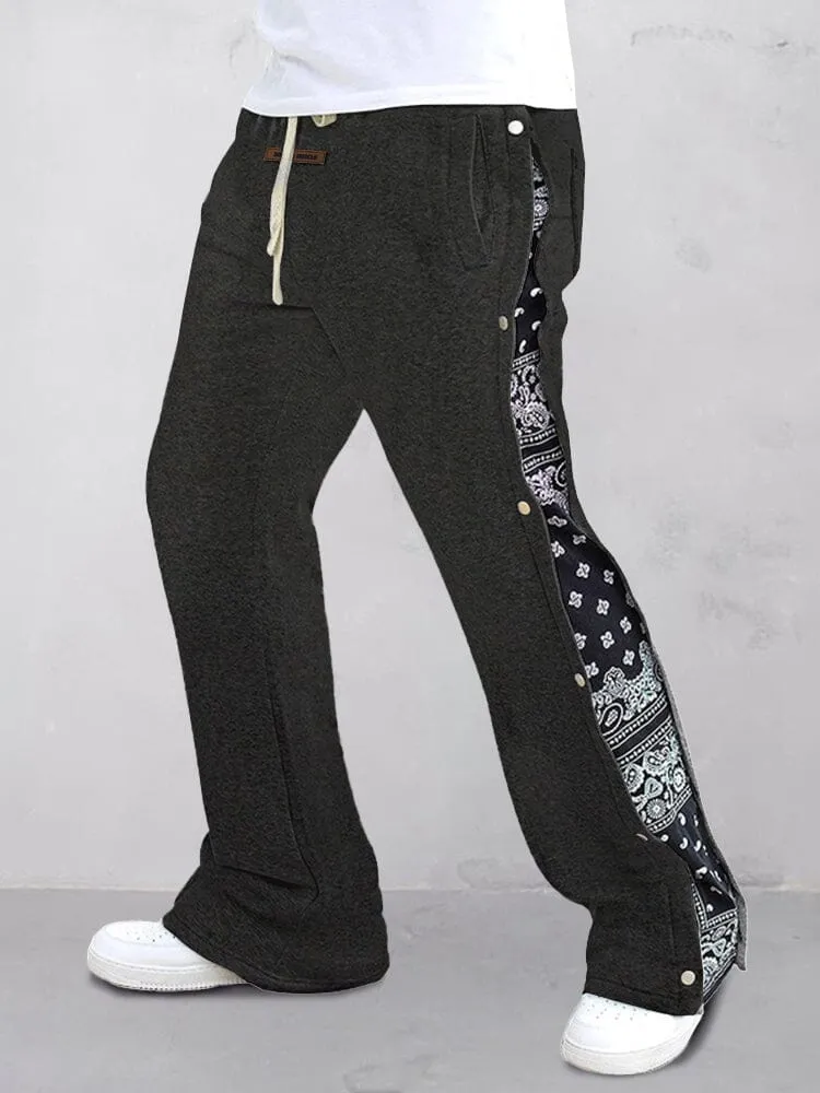 Stylish Paisley Splicing Sweatpants