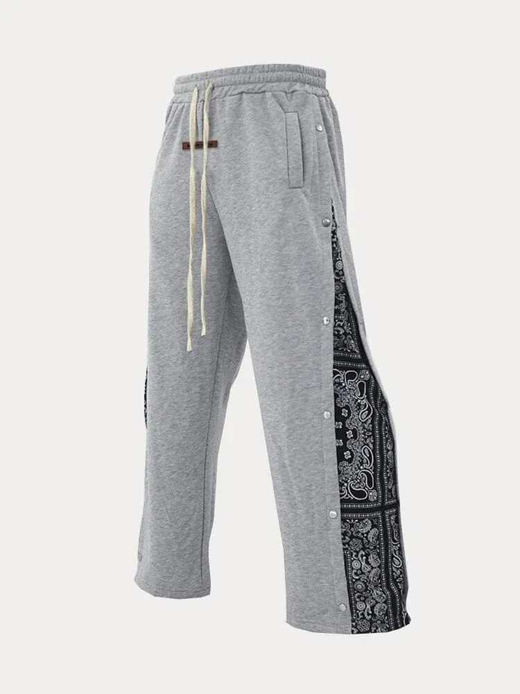 Stylish Paisley Splicing Sweatpants