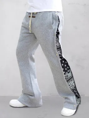 Stylish Paisley Splicing Sweatpants