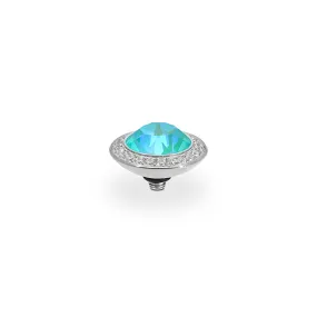 Tondo Deluxe Silver and Laguna Delite Crystal Ring Gem Top, 13mm