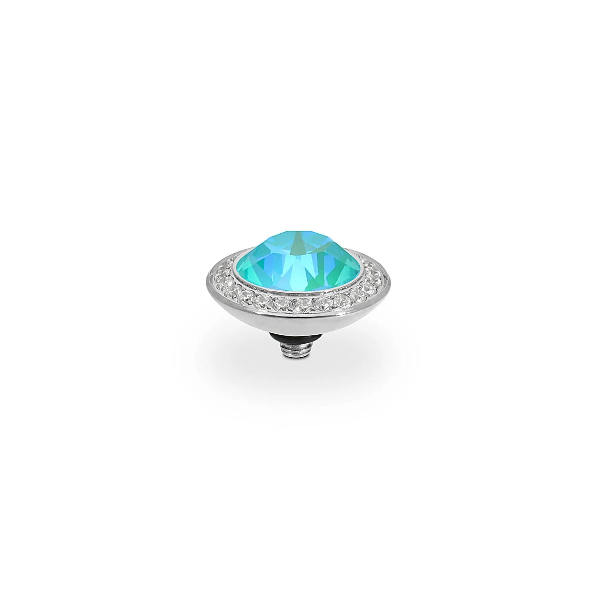 Tondo Deluxe Silver and Laguna Delite Crystal Ring Gem Top, 13mm