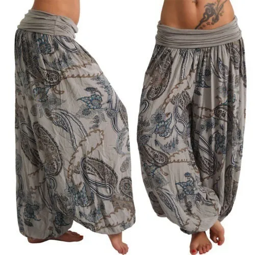 Versatile Digital Printing Long Wide-leg Casual Pants