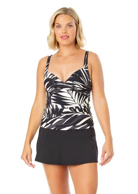 Women's Palm Chic Drape Front Underwire Swim Top