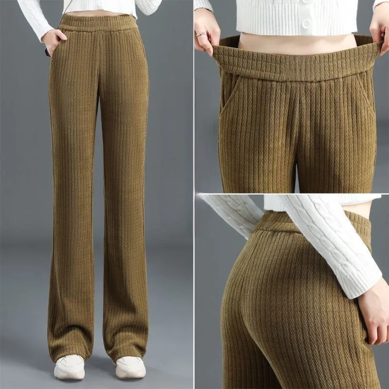 👖🔥Women's Versatile Simple Stretch Elastic Waist Loose Wide Leg Pants & 50% OFF🔥