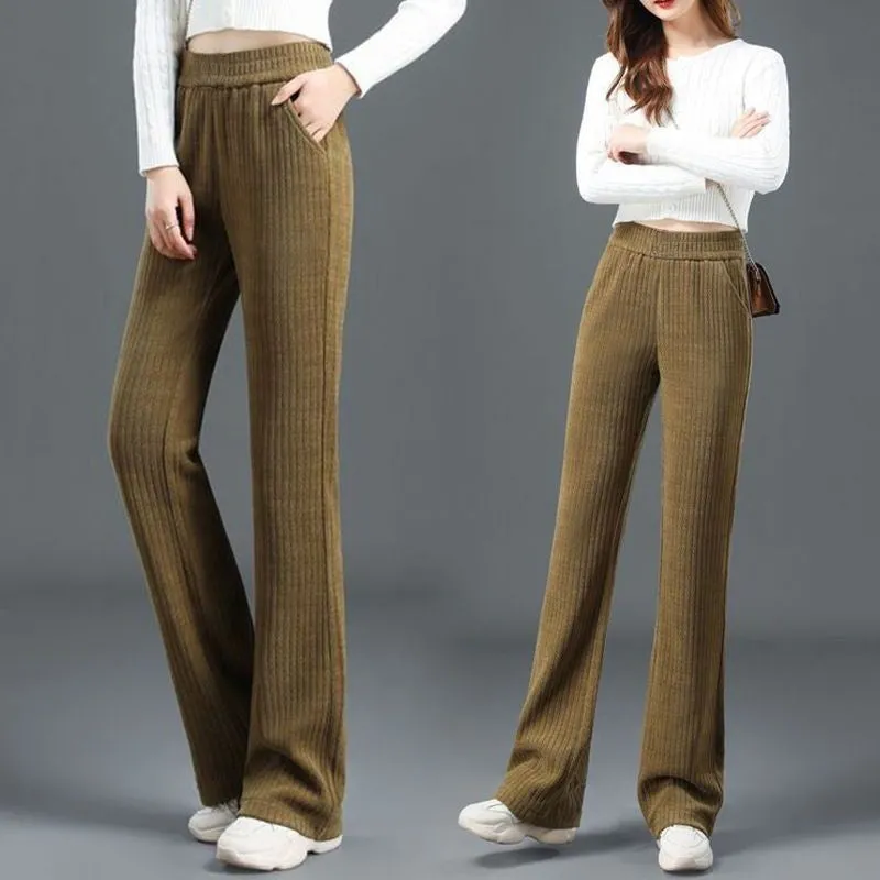 👖🔥Women's Versatile Simple Stretch Elastic Waist Loose Wide Leg Pants & 50% OFF🔥