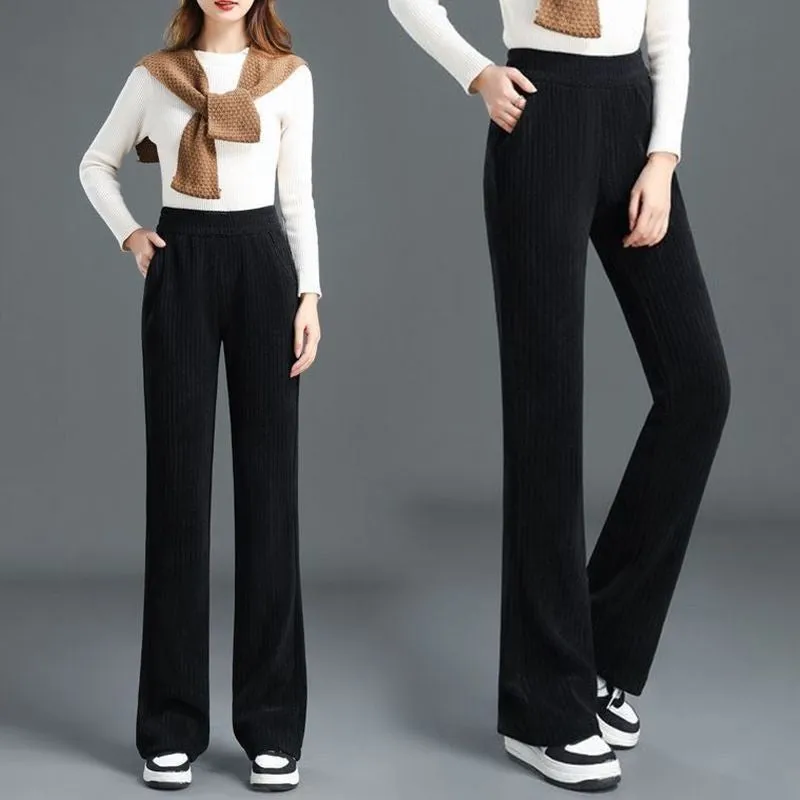 👖🔥Women's Versatile Simple Stretch Elastic Waist Loose Wide Leg Pants & 50% OFF🔥